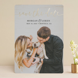 Pretty Love Foil-Pressed Save The Date Cards