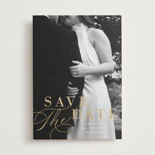 Composition Foil-Pressed Save The Date Cards