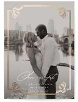 Mirror Foil-Pressed Save The Date Cards