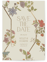 Radiant Botany Foil-Pressed Save The Date Cards