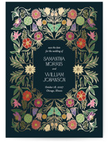 Gilded Tapestry Foil-Pressed Save The Date Cards
