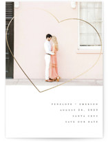 Big Heart Foil-Pressed Save The Date Cards
