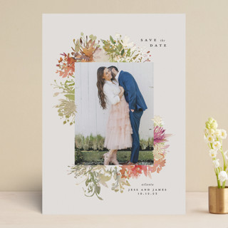 Floral Bouquet Foil-Pressed Save The Date Cards