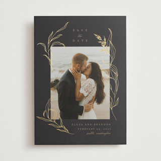 Nature Embrace Foil-Pressed Save The Date Cards