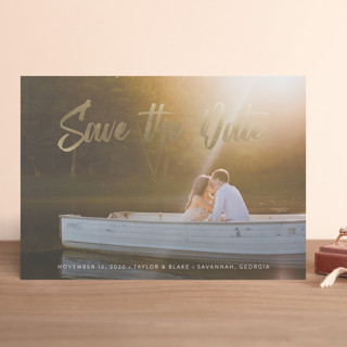 Date Night Foil-Pressed Save The Date Cards