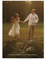 Classic Romanticism Foil-Pressed Save The Date Cards