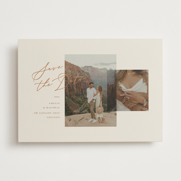 The Couple FoilPressed Save The Date Cards by letterfix Minted