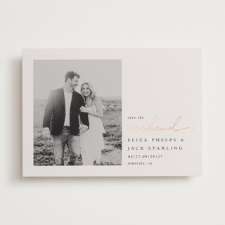 Editorial Foil-Pressed Save The Date Cards