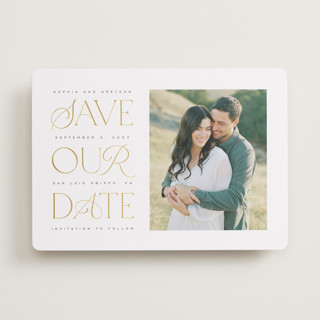 stack Foil-Pressed Save The Date Cards