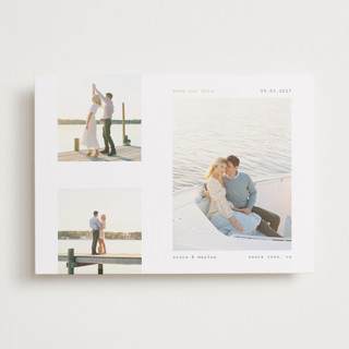 Aster Foil-Pressed Save The Date Cards