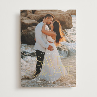 Novella Foil-Pressed Save The Date Cards