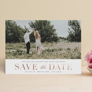 Timeless Love Foil-Pressed Save The Date Cards
