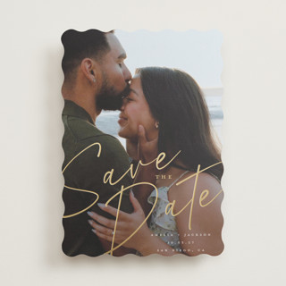 bold.. Foil-Pressed Save The Date Cards