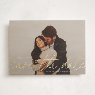 Scripted Foil-Pressed Save The Date Cards