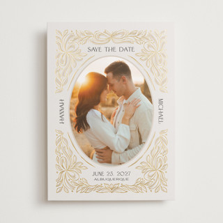 Cameo Foil-Pressed Save The Date Cards