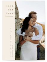 Modern Sidebar Foil-Pressed Save The Date Cards