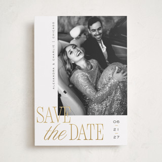 Right Side Foil-Pressed Save The Date Cards