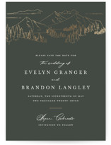Peaks Foil-Pressed Save The Date Cards