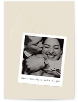 polaroid script Foil-Pressed Save The Date Cards