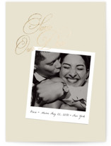 polaroid script Foil-Pressed Save The Date Cards