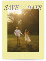 Gilded island Foil-Pressed Save The Date Cards
