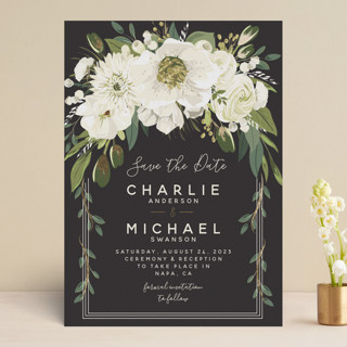 Garden Blooms Foil-Pressed Save The Date Cards