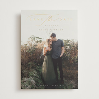Simply Classic Foil-Pressed Save The Date Cards
