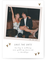 Scribbled Hearts Foil-Pressed Save The Date Cards