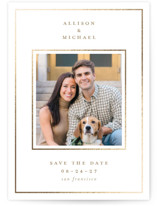 Classic Line Foil-Pressed Save The Date Cards