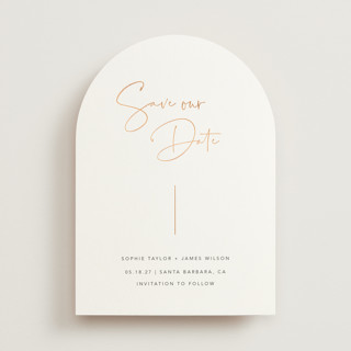 Simple + Modern Arch Foil-Pressed Save The Date Cards