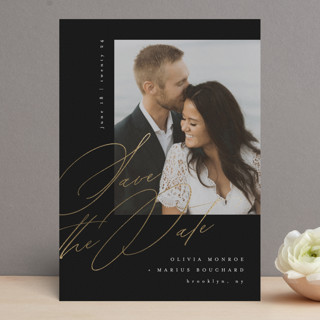 Delancey Foil-Pressed Save The Date Cards