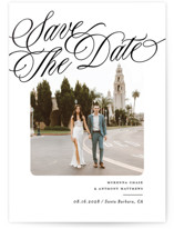 Fancy Header Foil-Pressed Save The Date Cards