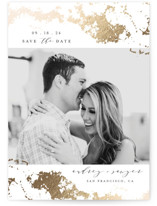 Aerial Foil-Pressed Save The Date Cards