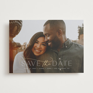 Serene Foil-Pressed Save The Date Cards