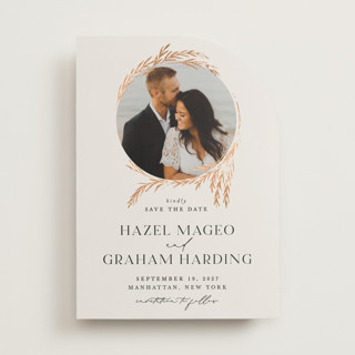 Locket Foil-Pressed Save The Date Cards