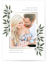 Framed Botanicals Foil-Pressed Save The Date Cards