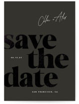 Retro Foil-Pressed Save The Date Cards