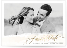 Torn Edges Foil-Pressed Save The Date Cards