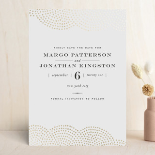 Majestic Foil-Pressed Save The Date Cards