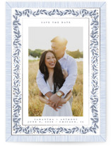 Antique Greenery Foil-Pressed Save The Date Cards