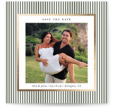 Striped Frame Foil-Pressed Save The Date Cards