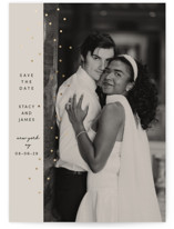 minimal sparkle Foil-Pressed Save The Date Cards