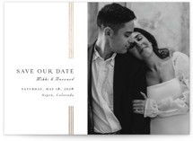 Bookmark a New Page Foil-Pressed Save The Date Cards
