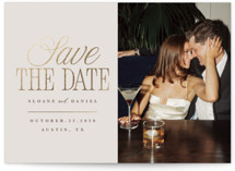 His & Hers Foil-Pressed Save The Date Cards