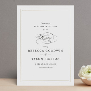 Eloquence Foil-Pressed Save The Date Cards