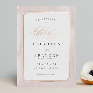 Forever Elegant Foil-Pressed Save The Date Cards