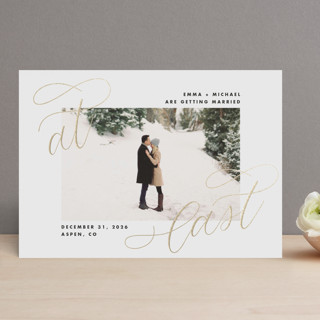 At long last Foil-Pressed Save The Date Cards