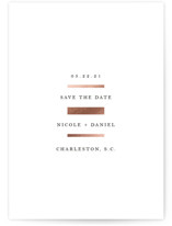 Linear Foil-Pressed Save The Date Cards