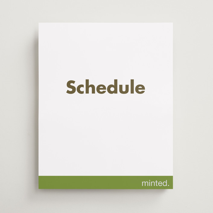 Portrait Custom Schedule Signs by Minted Custom | Minted