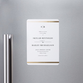 Classic monogram Foil-Pressed Save the Date Magnets
